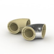 Скорлупа отвод ППУ 325х50 (фольга) фото