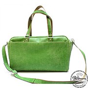 Кожаная дорожная сумка “Констанс“ (зеленая) фото
