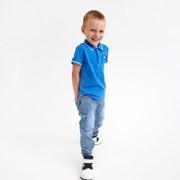 Джинсы-джогеры для мальчика, цвет синий, рост 110 см фотография