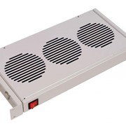 Модуль вентиляторный 19 1U, 3 вентилятора с термодатчиком, регулир. глубина 200-310мм