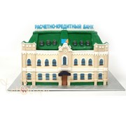 Торт в виде здания Расчетно-Кредитного Банка №206 фотография