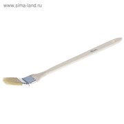 Кисть радиаторная Hobbi, светлая натуральная щетина, деревянная ручка, 1.5“ (38 мм) фото
