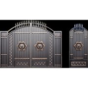 Глухие распашные кованые ворота и калитки фото