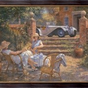 Картина Чаепитие в саду, Фернли, Алан фотография