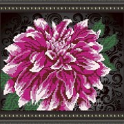 Рисунок на ткани для вышивания бисером “Георгина на черном“ VKA4110b фотография