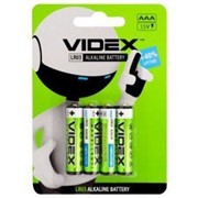VIDEX Батарейка щелочная LR03/AAA 4 PCS BLISTER CARD 40 шт