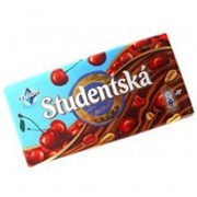Шоколад Studentska “Mlecna“ с вишней, 180г 1522 фото