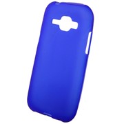 Чехол силиконовый матовый для Samsung Galaxy J1 синий фотография