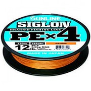 Плетеный шнур SUNLINE SIGLON PE 4 #0.5 (0,117мм) 150м оранжевый фото