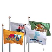 Флаги с логотипом и символикой фото