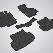 Автомобильные коврики для SKODA OCTAVIA A7 2013- (резиновые, с бортиками)