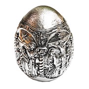 Серебрянное яйцо с иконами, Греция Assimotechniki, 14 см фото