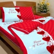 Ткань постельная Бязь 100 гр/м2 150 см Набивная Роза любви 1080-3/S171 TDT фотография