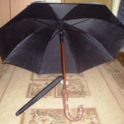 Зонт трость черная фото