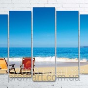 Модульна картина на полотні Морський пляж код КМ100150(132)-001 фото