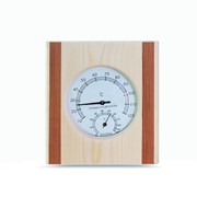 Термогигрометр Soul sauna квадратный сосна вставки из кедра 1