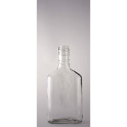 Стеклянная бутылка под розлив водки, прозрачное стекло, 250 мл, вид 4 фотография