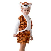 Карнавальный костюм Тигр мальчик 3-5 лет рост 104-116 см арт.1854 фото
