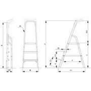 Лестница-стремянка алюм. 121 см 6 ступ., 6.6 кг (ALW 506 ZN) фотография