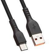USB кабель «LP» USB Type-C «Extra» TPE (черный/коробка) фотография