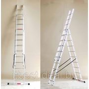 Трехсекционная лестница-стремянка 3х11 фотография