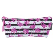 Пенал-косметичка BRAUBERG треугольный, мягкий, “Flamingo“, 22х3х8 см, 229254 фото