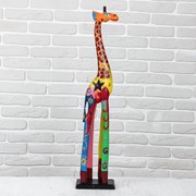 Сувенир дерево “Цветной жираф“ 17х12х80 см фотография