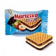 Хрустящие вафли с двумя начинками со вкусами сливок и шоколада Marletka Dessert