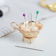 Игольница 'Чашка', под золото фото