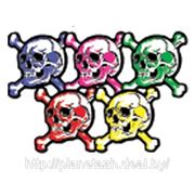 02451 Наклейка «Череп с костями» рисунок №1, наружная, (цвета ассорти), 14х14 см фотография