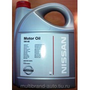 Масло моторное NISSAN 5W40 синтетическое, оригинальное для бензиновых и дизельных двигателей Nissan 5 литров фото
