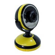 A-8 веб камера, 1,3 Mpix, USB 2.0, Жёлто-чёрная, Крепление для мониторов, Подсветка: Есть фотография