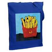 Холщовая сумка «Фри», ярко-синяя фото