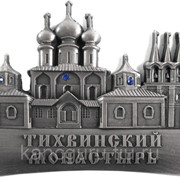 Сувенирная продукция с символикой Санкт-Петербурга АКМ Магнит сувенирный СПБ “Тихвин“ цв.ант.олово фото