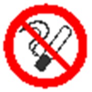 Запрещающий знак, код P 01 Запрещается курить