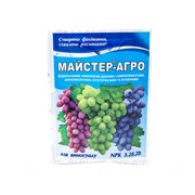 Универсальное, высокоэффективное, безхлорное, водорастворимое, комплексное удобрение для винограда Мастер Агро NPK 3.28.28, 25 г фото