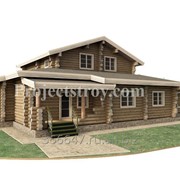 Деревянный дом из рубленого бревна фото
