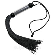 Чёрная мини-плетка с железной ручкой - 26 см. фото