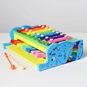 Детская музыкальная игрушка «Металлофон с клавишами и палочкой» 25,5х18х7,5 см фото