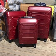 Набор из 3 чемоданов с узором вишневый фотография