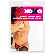 Трусики-сердечко и маска из винила 12-1777XO фото