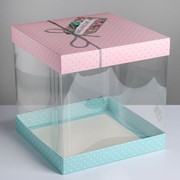 Складная коробка под торт Have a nice day, 30 × 30 см фото