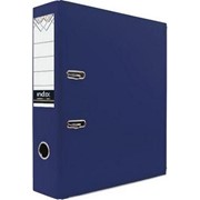 Папка-регистратор 80 мм, PVC, темно-синяя, без метал. окант, (INDEX) фотография