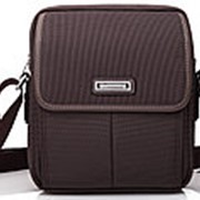 Мужская коричневая текстильная сумка фото