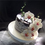 Торт с орхидеями фото