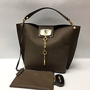 Женская сумка VALENTINO темно - коричневая фото