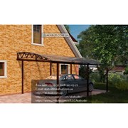 Навес для машины из поликарбоната Ф15 фото