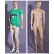 Манекен мужской стилизованный, реалистичный телесный, для одежды в полный рост, стоячий прямо. MD-M-14 фото