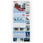 Календарь со срезанным календарным блоком и полноцвет. подложками