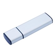USB-флешка металлическая на 8ГБ с колпачком, серебро фотография